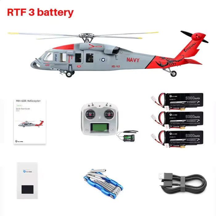 FLYWING MH-60R Jayhawk 470L Scale RC Helicopter GPS ACE Flight Controller RTF MH-60R RTF 3 Battery - RC Helicopter | FUNYAT