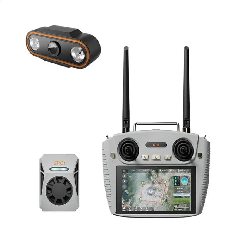 Skydroid G12 Remote Control Dual Band 5.5inch 1080P High-Definition Display 20KM Digital Image Transmission G12 + GR01 RX + 3IN1 Camera - Drone Controller | FUNYAT