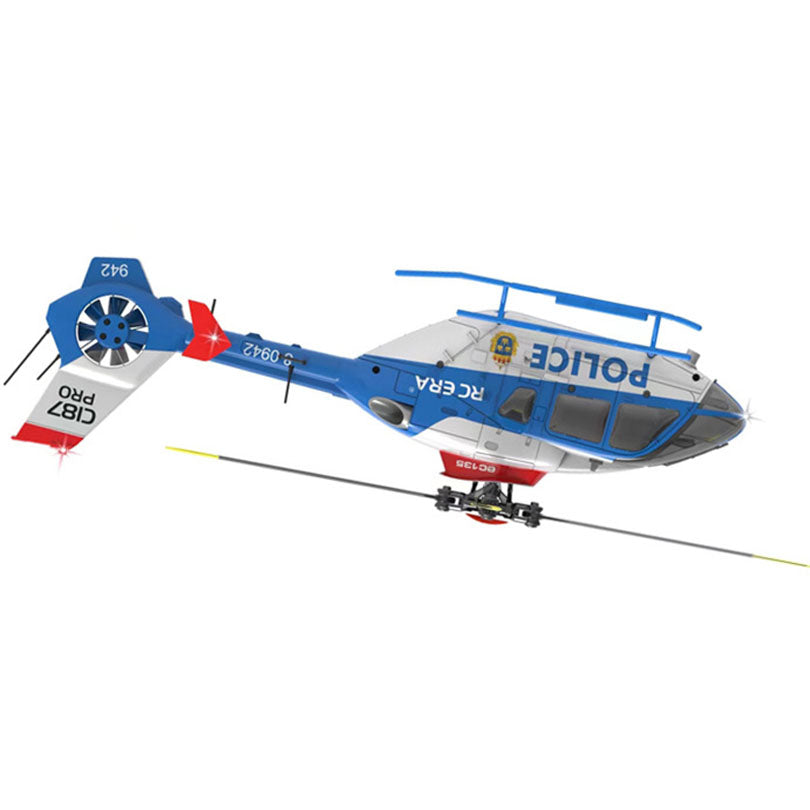 RCERA C123 EC135 RC Helicopter 4CH 6-Axis Gyro Direct drive dual brushless optical flow positioning Air pressure fixed altitude true ducted Helicopter