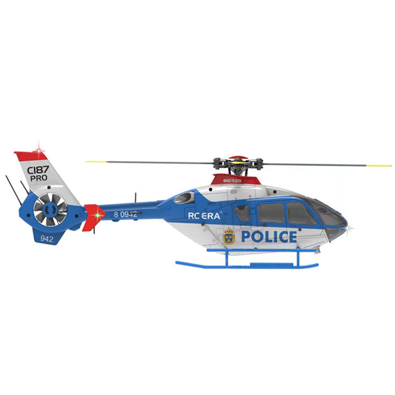 RCERA C123 EC135 RC Helicopter 4CH 6-Axis Gyro Direct drive dual brushless optical flow positioning Air pressure fixed altitude true ducted Helicopter