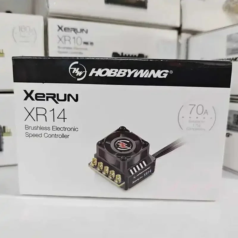 Hobbywing XeRun XR14 70A Sensored Brushless ESC for 1/12 & 1/14 RC On-Road Off-Road Racing - RC Car Parts | FUNYAT