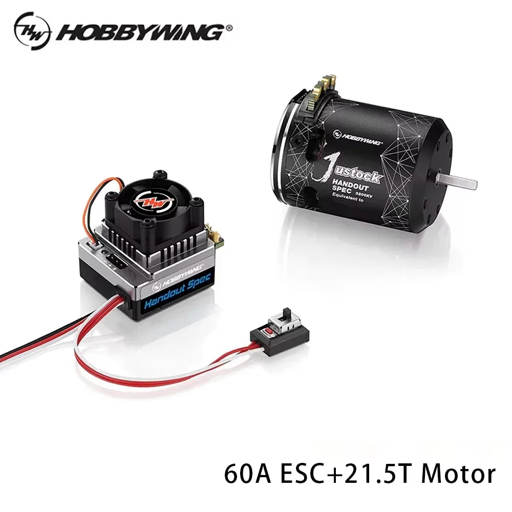 Hobbywing XeRun XR10 Justock G3 60A Sensored Brushless ESC & Motor Combo for 1/10 RC Drift, Touring & Racing Cars — 13.5T / 17.5T / 21.5T - RC Car Parts & Electronics | FUNYAT