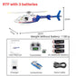 FLYWING Bell407 470 Class RC Helicopter RTF with 3x 5000mAh battery — 3 Battery Package
