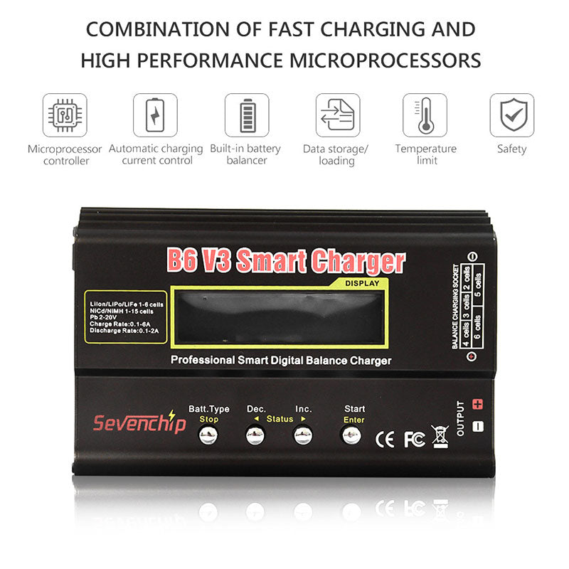 IMAX B6 V3 80W Multi-functio Lipo Balance Charger/Discharger With 12V 5A AC Adapter For RC Lipo LiHV LiIon LiFe NiCd NiMH PB