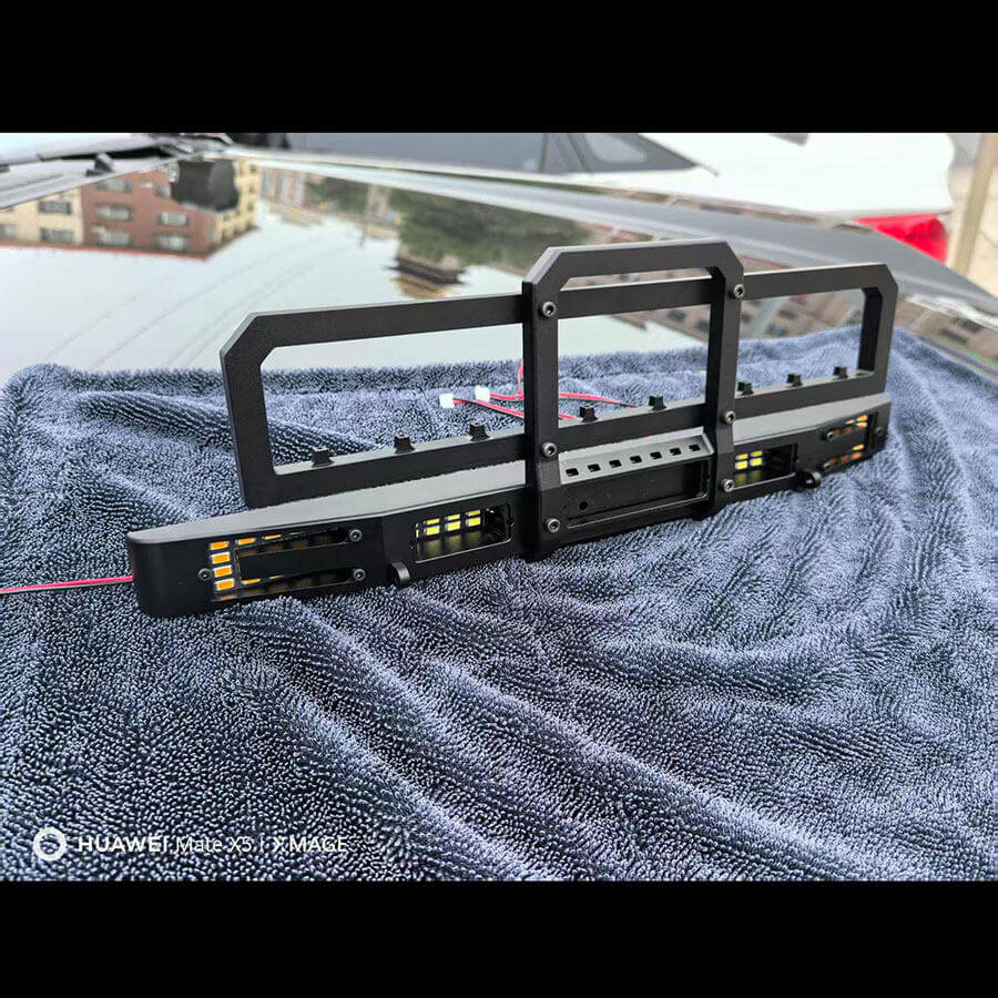 CROSSRC EMO XX XXL 1/6 RC Crawler Metal Front Bumper LED Light Mod Accessory - ACCESSORIES | FUNYAT