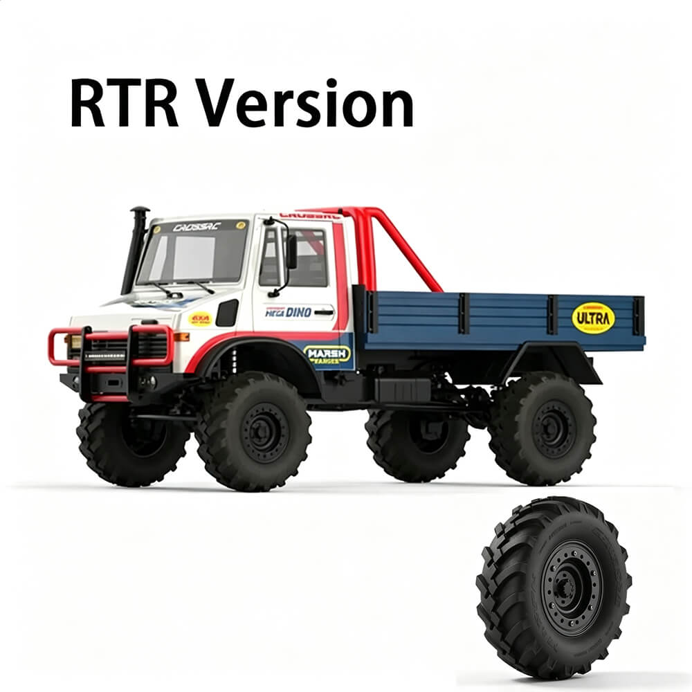 CROSSRC EMO XXL Ultra Thunder Dragon 6x6 RTR version — side view with off-road tires and nylon wheel hubs