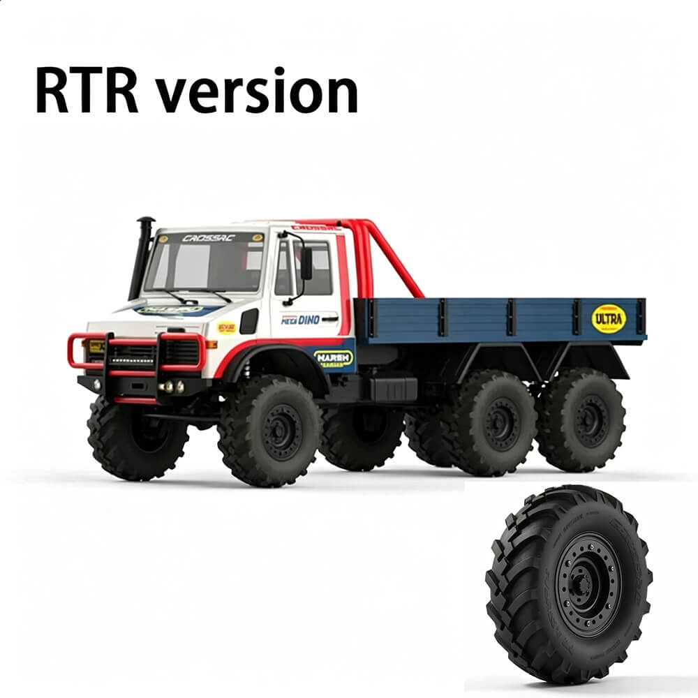 CROSSRC EMO XXL Ultra Thunder Dragon 6x6 RTR version — rear three-quarter view with rock crawler tires