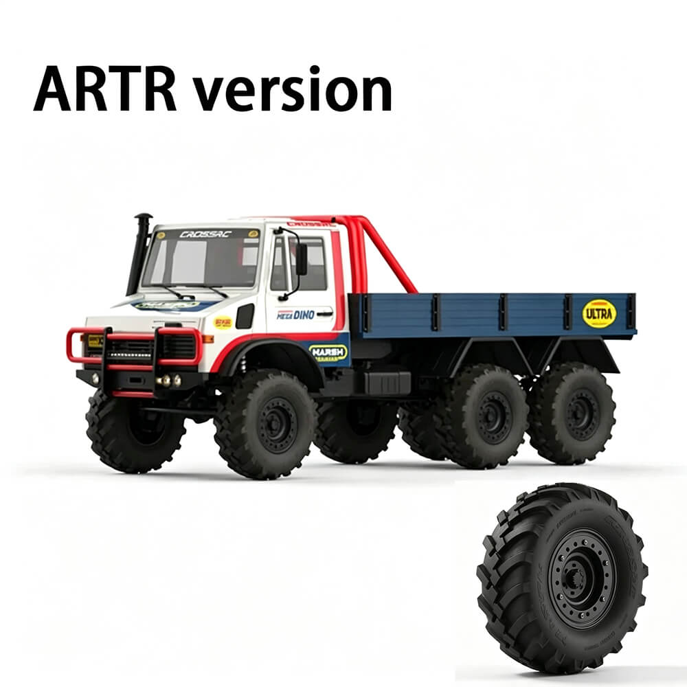 CROSSRC EMO XXL Ultra Thunder Dragon 6x6 ARTR version — side view with aggressive mud terrain tires