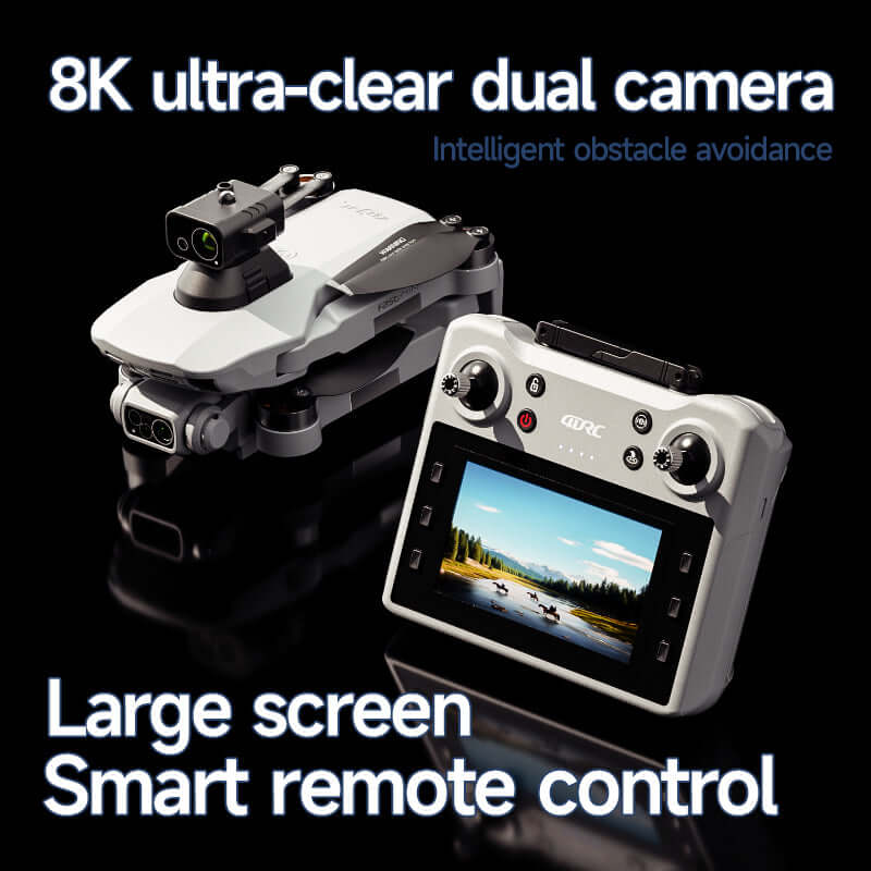 4DRC F8 MAX brushless motor GPS drone angled view