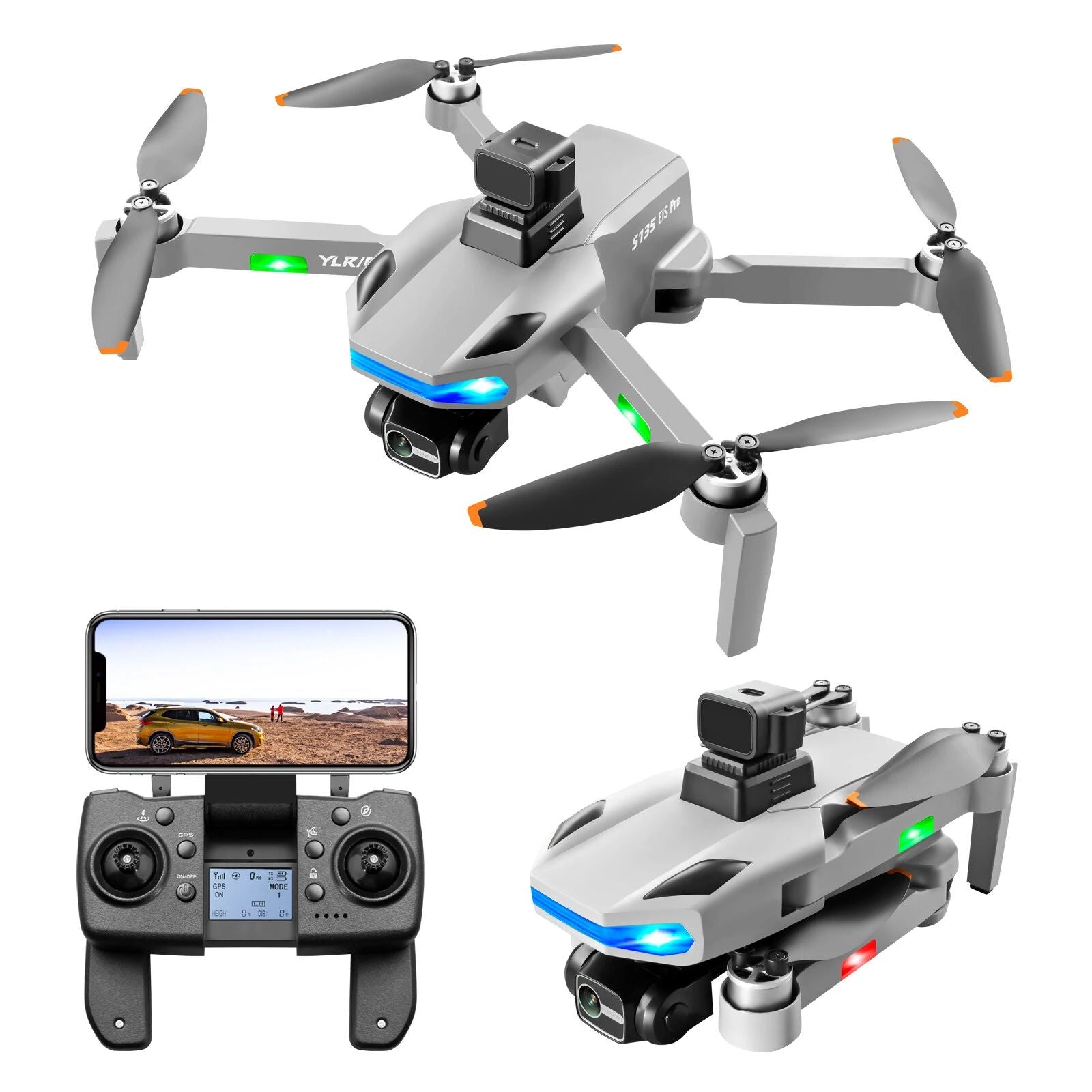 S135 Pro 4K Drone 3-Axis Gimbal 360° Obstacle Avoidance Brushless Foldable GPS 5G WiFi 4K ESC Dual Camera Quadcopter