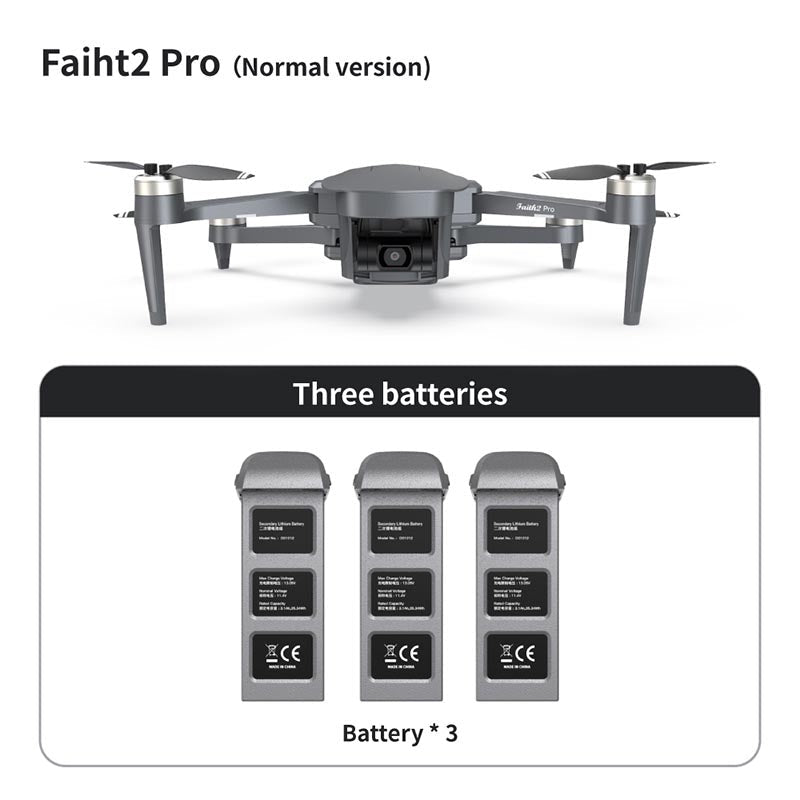 4K Drone Cfly Faith2 PRO 3-Axis Gimbal HD Camera 360° Rotating Radar Obstacle Avoidance Quadcopter