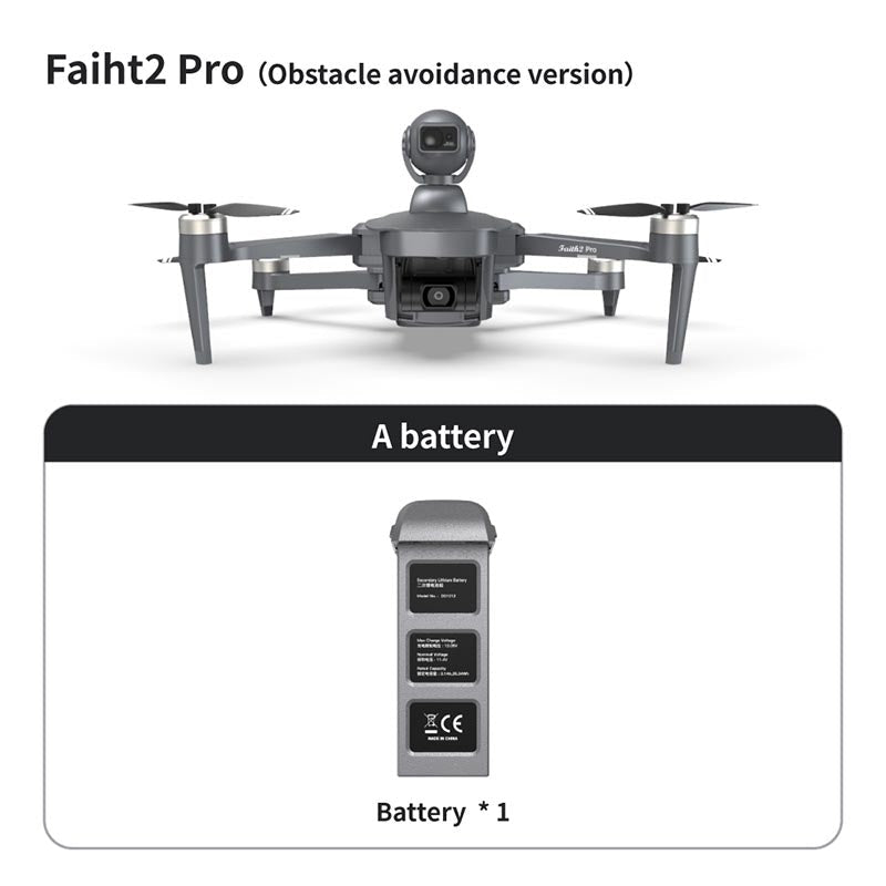 4K Drone Cfly Faith2 PRO 3-Axis Gimbal HD Camera 360° Rotating Radar Obstacle Avoidance Quadcopter