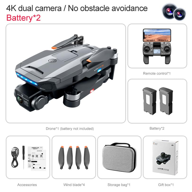 4K Drone K918 MAX Professional Obstacle Avoidance Dual HD Camera Brushless FPV 1.2KM GPS 5G Wifi Foldable Quadcopter