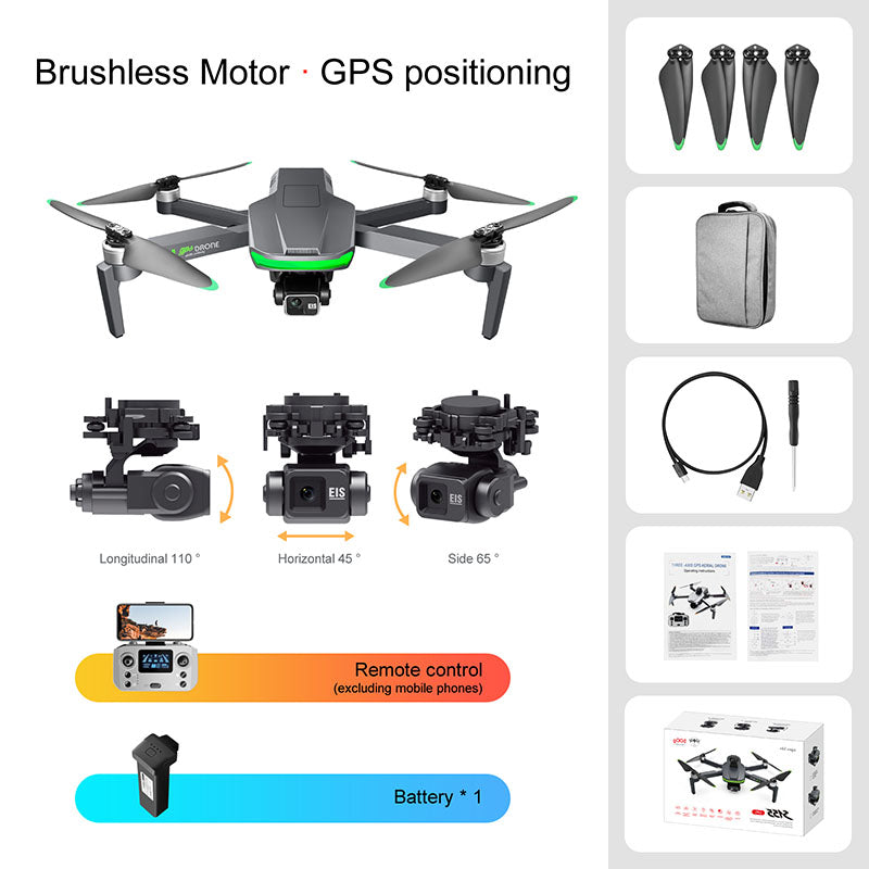 4K Drone S155 Pro 3-Axis Gimbal Obstacle Avoidance GPS 5G Relay WIFI Brushless Quadcopter