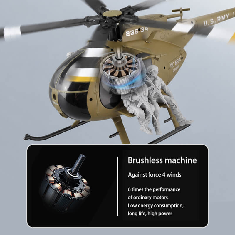 RCERA C189S rotor head flybarless variable-pitch 6CH precision flight control detail