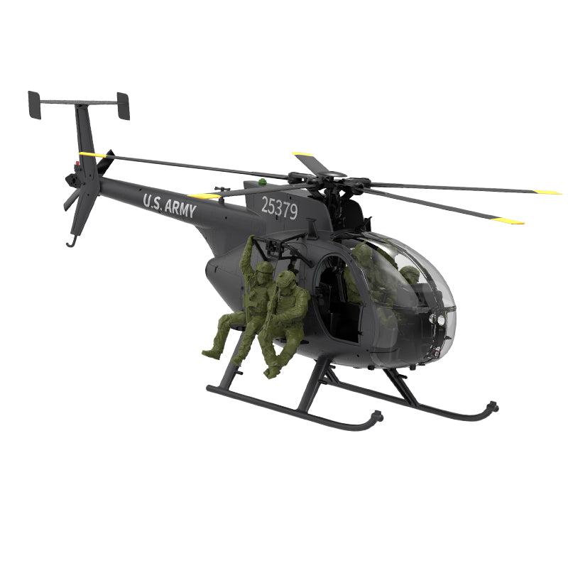 YUXIANG F118S MH-6 RC helicopter 5-blade flybarless rotor 437mm diameter detail
