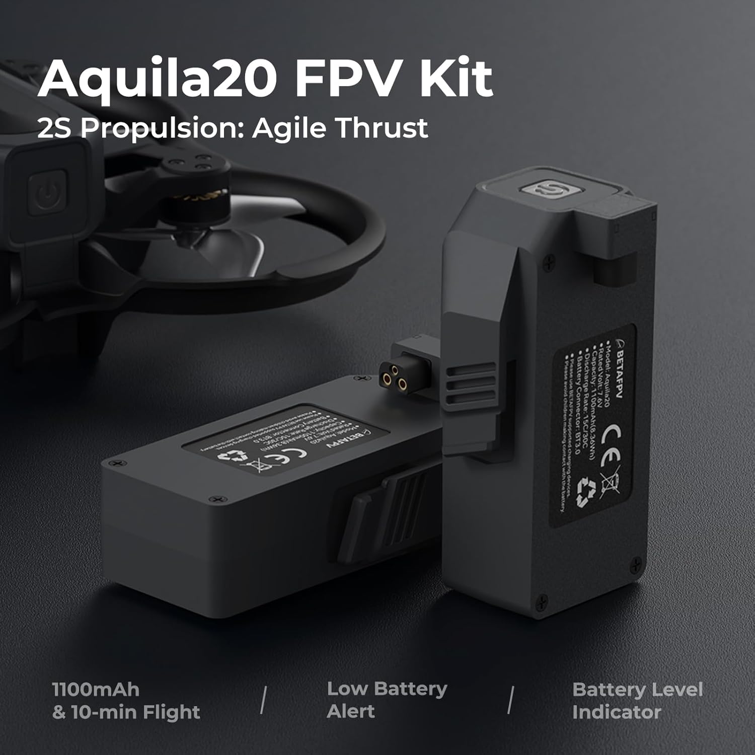 BETAFPV Aquila20 FPV RTF Kit — LiteRadio 4 SE, VR04 DVR Goggles, Altitude Hold, ELRS 2.4G | HD & Analog - FPV Drone | FUNYAT
