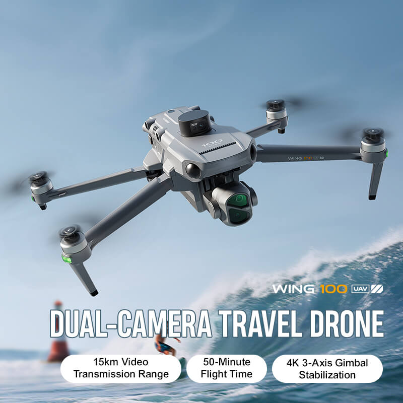 SMRC WING100 8K GPS Drone – 3-Axis Gimbal, Obstacle Avoidance, 5G, Optional Screen Remote - Drone | FUNYAT