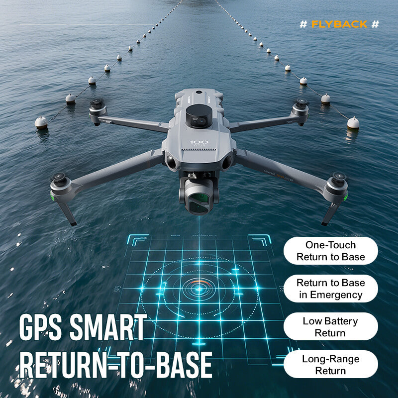 SMRC WING100 8K GPS Drone – 3-Axis Gimbal, Obstacle Avoidance, 5G, Optional Screen Remote - Drone | FUNYAT