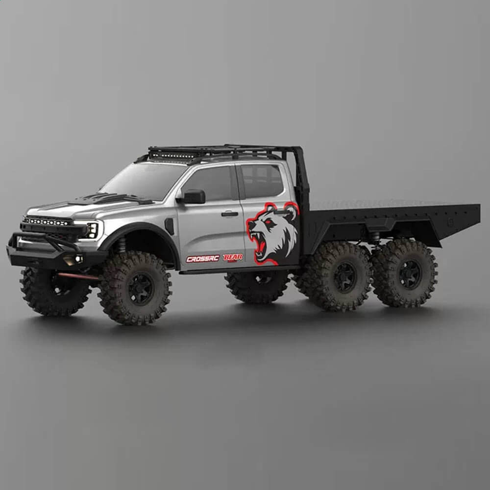 CROSSRC EMO XL4 Silver 6WD ARTR Rolling Chassis Version for Custom Power System
