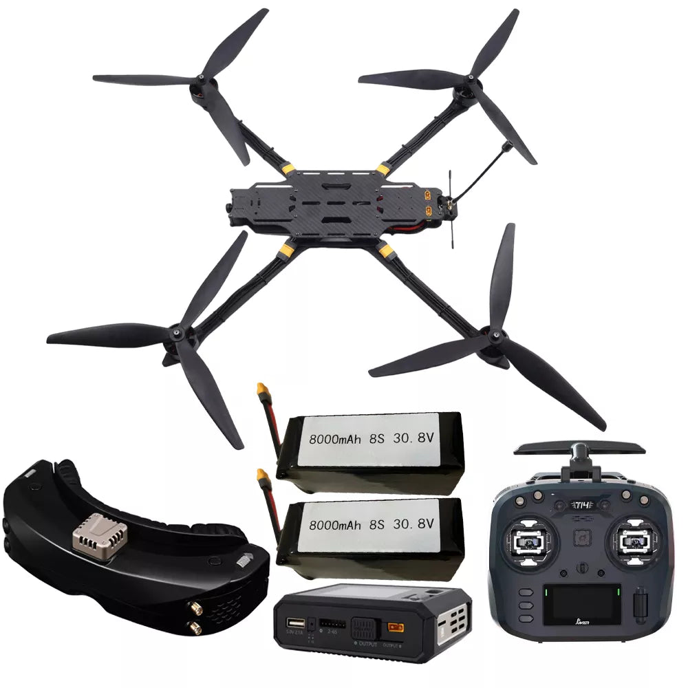 MANTA 15X Lite 15 inch FPV Drone 8KG Payload 20KM 5.8G 3W VTX ELRS RX Long Distance FPV Drone Kit 15 inch RTF Flying kit - FPV Drone | FUNYAT