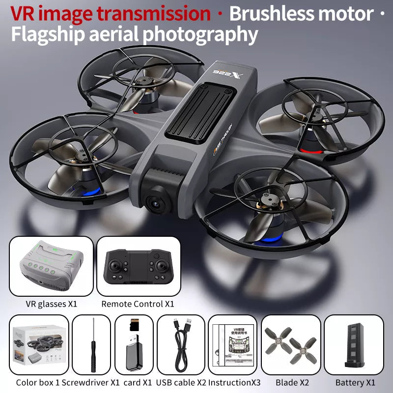 X226 VR Drone Screen Control HD Aerial Photography Dual-Camera Optical Flow Positioning Brushless Quadcopter VR Version 1 Battery - FPV Drone | FUNYAT