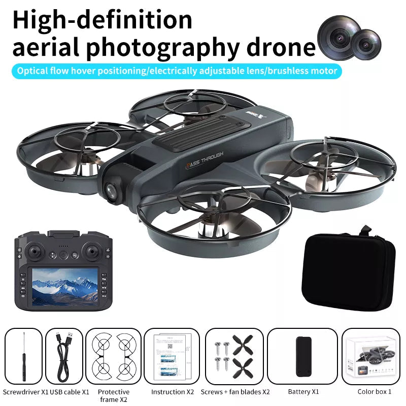 X226 VR Drone Screen Control HD Aerial Photography Dual-Camera Optical Flow Positioning Brushless Quadcopter Screen Control Version 1 Battery - FPV Drone | FUNYAT