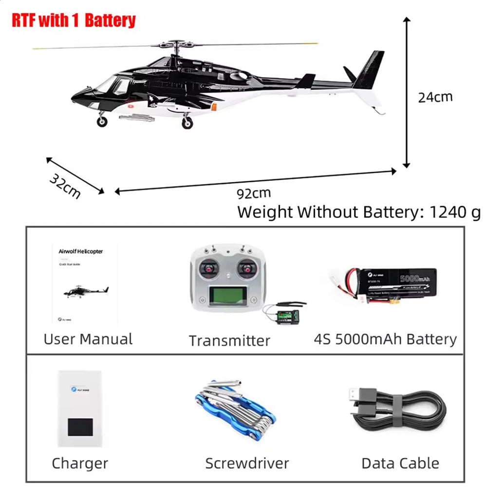 FLYWING Airwolf 470 4S 5000mAh LiPo battery 23 minutes reference flight time outdoor flying