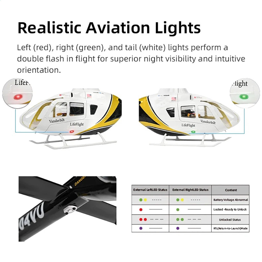 FLYWING EC-135 470L 3508 brushless main motor 2008 brushless tail motor dual 60A ESC power system