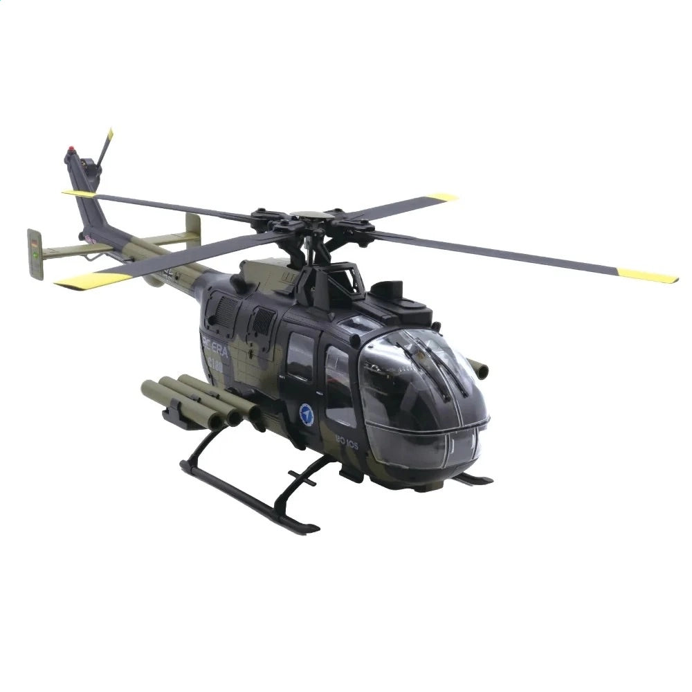 RCERA C180 BO-105 yellow version 1:25 scale fuselage ducted tail propeller compact 150-class helicopter