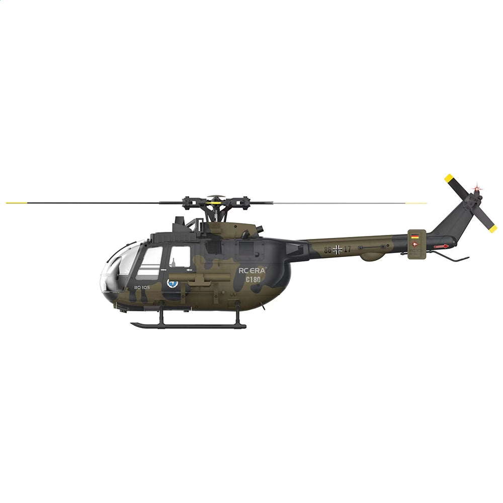 RCERA C180 one-key takeoff landing low-voltage alarm motor stall loss-of-control protection