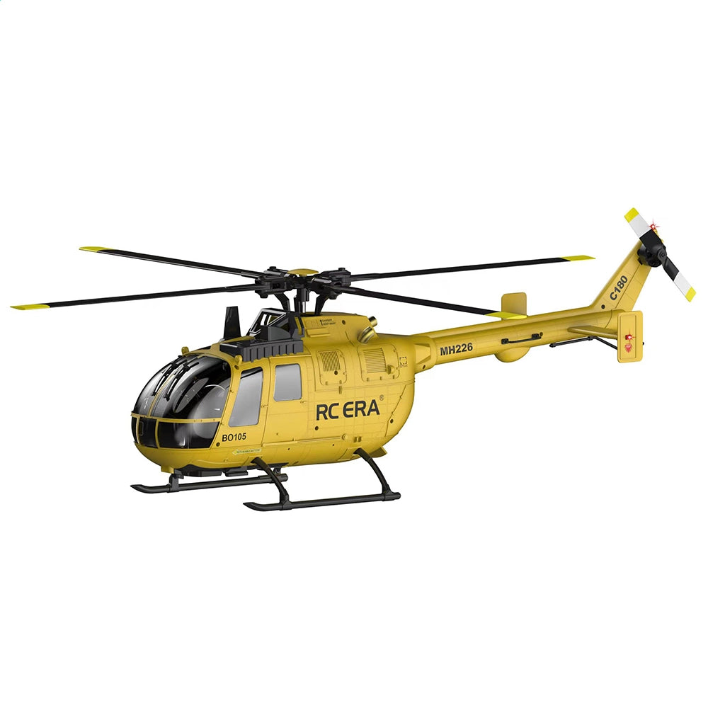 RCERA C180 yellow version 1 battery RTF package 150-class BO-105 brushless scale helicopter FUNYAT
