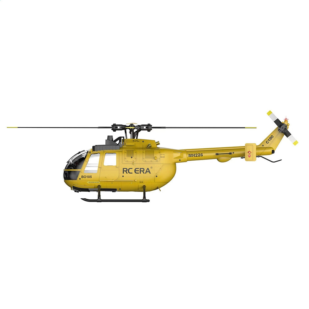 RCERA C180 camouflage green 3 battery RTF package 6G gyro brushless BO-105 scale helicopter FUNYAT