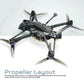 AstroRC Star-Rover60 DJI O4 Pro digital HD video system option 6-inch long-range FPV drone