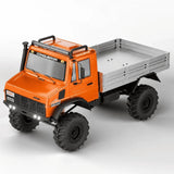 WLtoys 064308 Big Shark 1/6 scale 4WD off-road RC truck full body view orange color