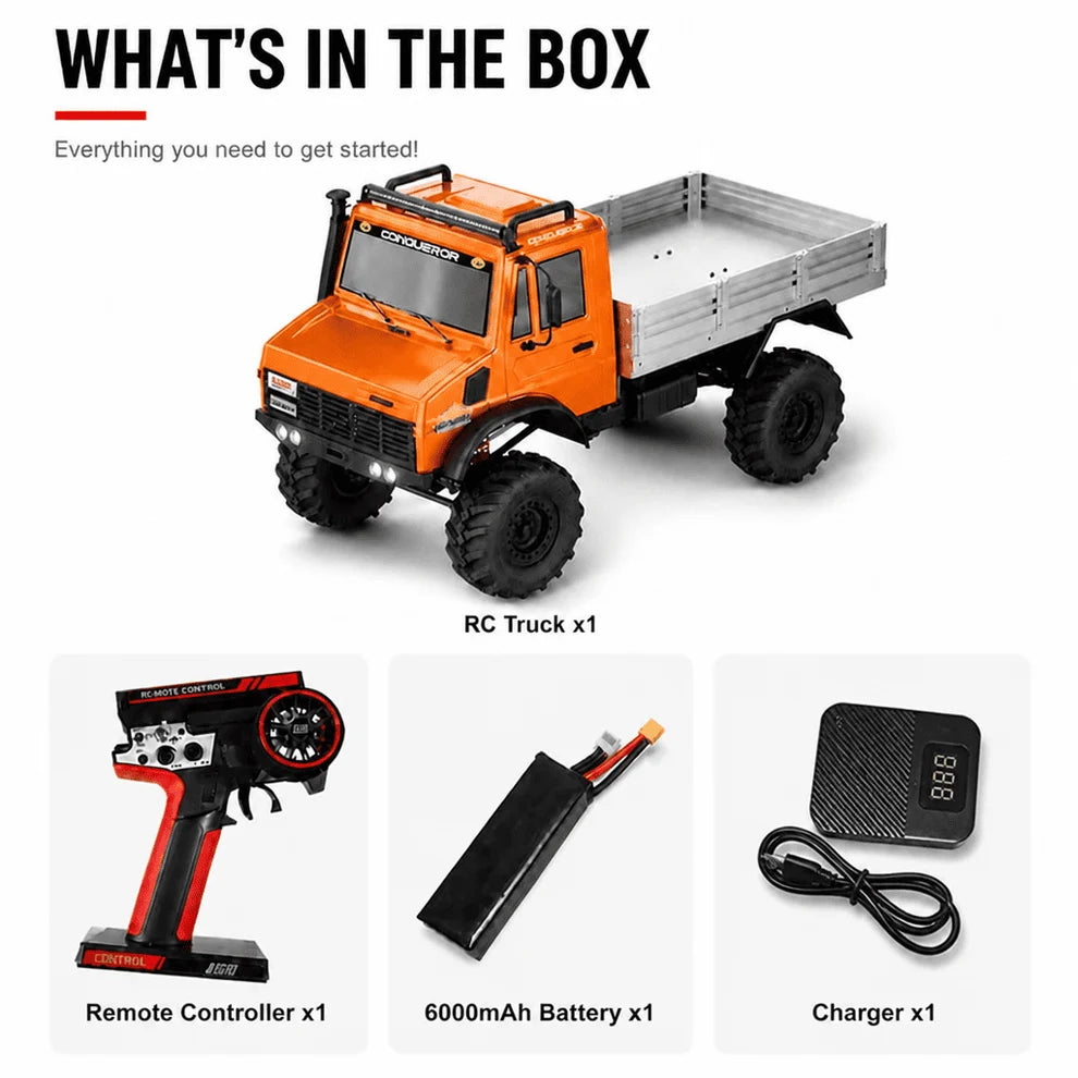 WLtoys 064308 orange rock crawling steep incline portal axles 110mm clearance off-road demo