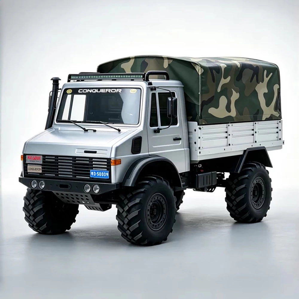 WLtoys 064308 military cargo canopy rear angle detail 1/6 RC truck upgrade accessory