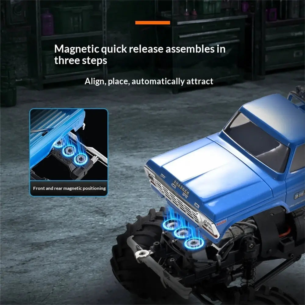 FMS FCX24 Ford F-100 1/24 Scale 4WD RC Crawler — Officially Licensed, 2-Speed, LED Lights, Portal Axles, RTR