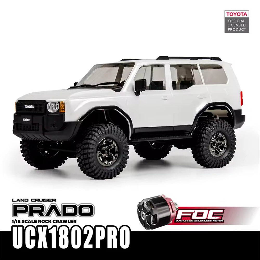 UDIRC UCX1802PRO 1/18 Toyota Land Cruiser Prado LC250 RC Crawler — Brushless 4WD, Metal Gears, LED Lights, Official Licensed RTR - RC Car | FUNYAT