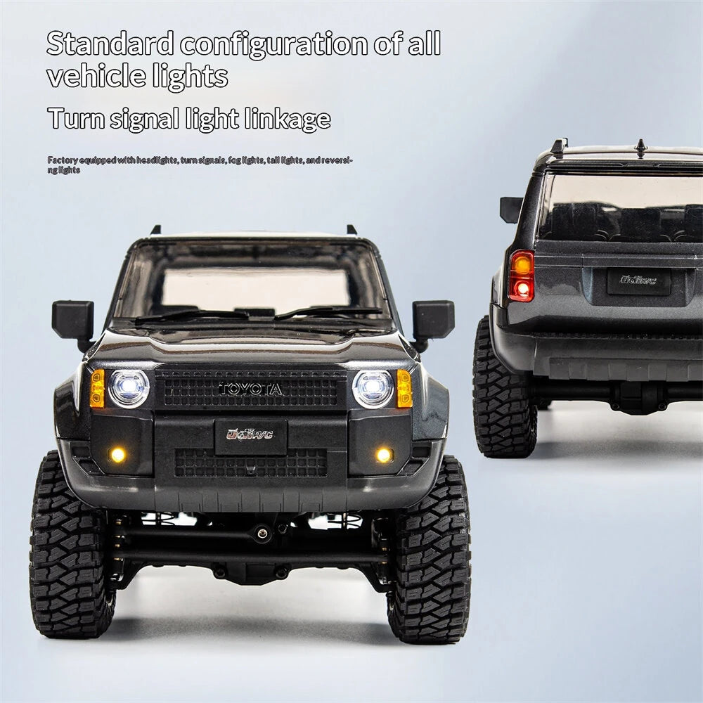UDIRC UCX1802PRO 1/18 Toyota Land Cruiser Prado LC250 RC Crawler — Brushless 4WD, Metal Gears, LED Lights, Official Licensed RTR - RC Car | FUNYAT