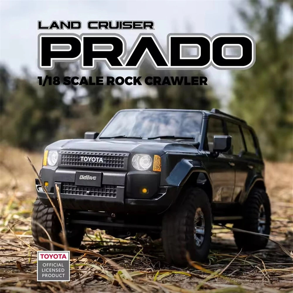 UDIRC UCX1802PRO 1/18 Toyota Land Cruiser Prado LC250 RC Crawler — Brushless 4WD, Metal Gears, LED Lights, Official Licensed RTR - RC Car | FUNYAT