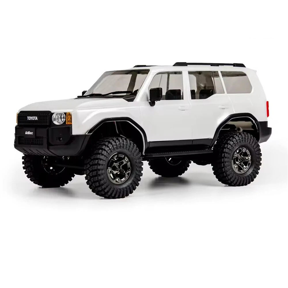 UDIRC UCX1802PRO 1/18 Toyota Land Cruiser Prado LC250 RC Crawler — Brushless 4WD, Metal Gears, LED Lights, Official Licensed RTR White - RC Car | FUNYAT