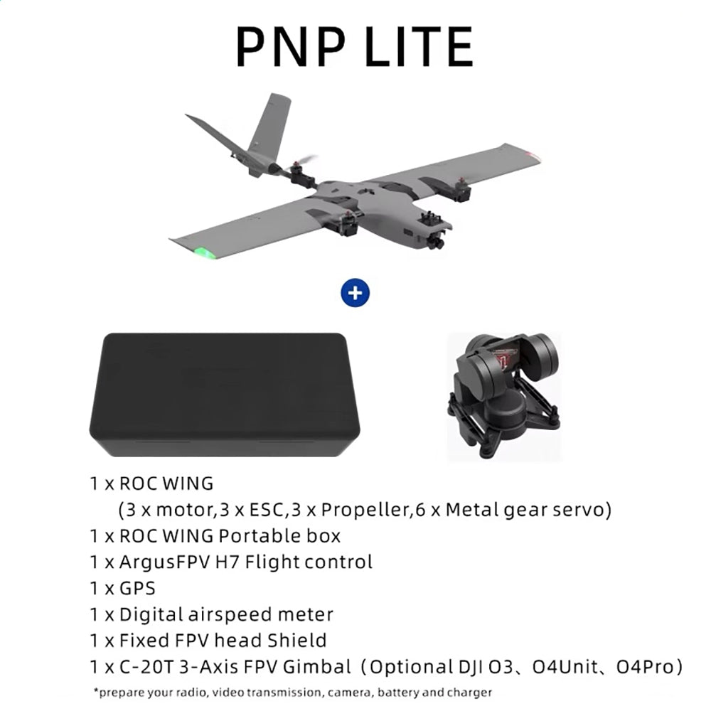 AFModel ROCWING VTOL FPV Airplane 3-Axis Stabilized Fixed-Wing UAV RC Aircraft PNP LITE - ACCESSORIES | FUNYAT