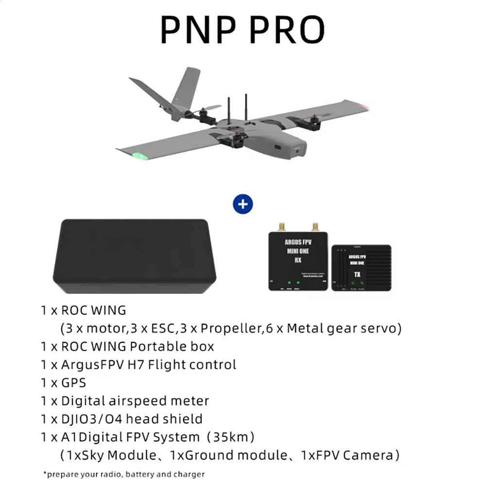 AFModel ROCWING VTOL FPV Airplane 3-Axis Stabilized Fixed-Wing UAV RC Aircraft PNP PRO - ACCESSORIES | FUNYAT