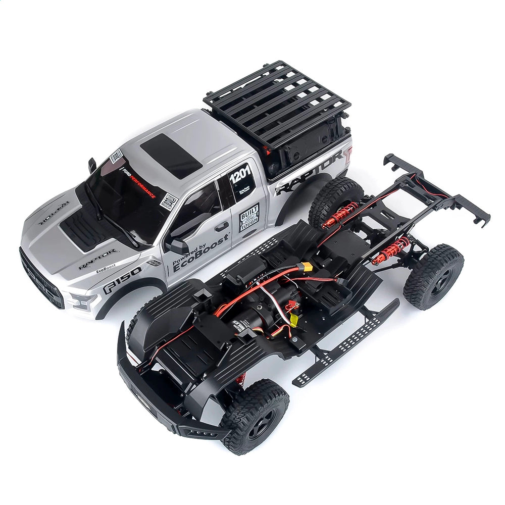 TRACTION HOBBY KM Raptor F150 1/8 Brushless RTR RC Truck – 2-Speed, RWD/FWD/AWD & Remote Diff Locks - RC Rock Crawler | FUNYAT