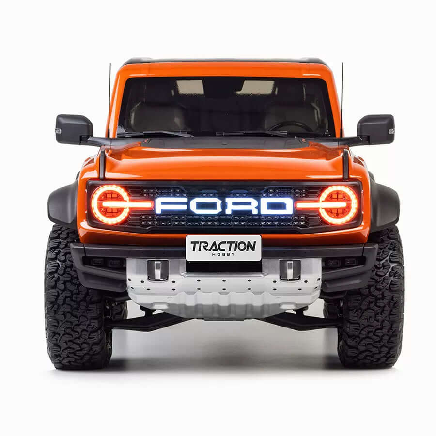 TRACTION HOBBY KM Ford Bronco Raptor 1/8 RTR RC Crawler – Brushless 4WD & Remote Diff Locks - RC Rock Crawler | FUNYAT