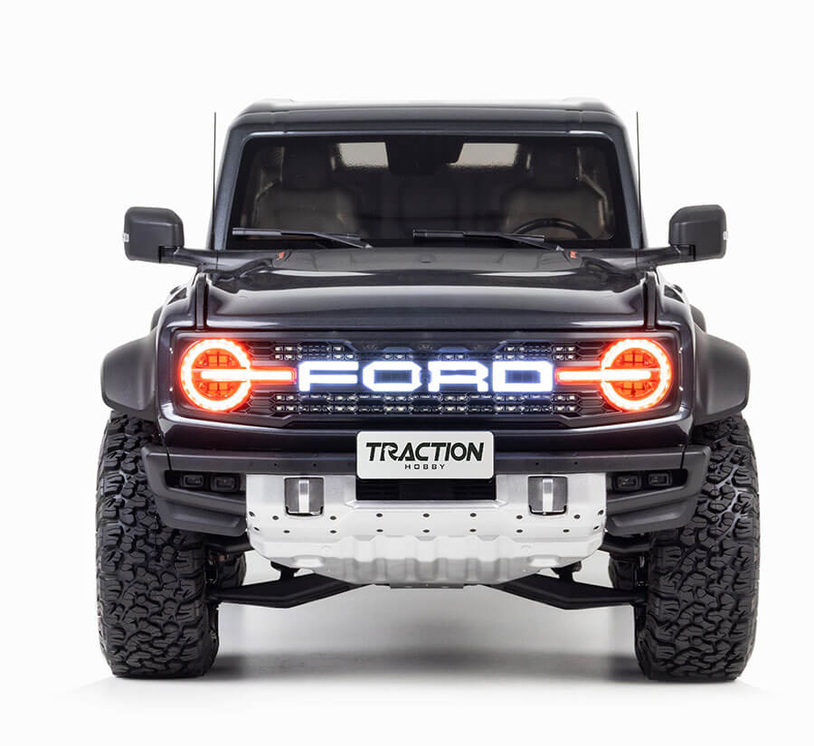 TRACTION HOBBY KM Ford Bronco Raptor 1/8 RTR RC Crawler – Brushless 4WD & Remote Diff Locks - RC Rock Crawler | FUNYAT