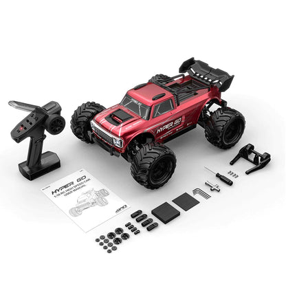 MJX Hyper Go 10210 1/10 Brushless 4WD RC Monster Truck for Off-Road Driving Red - RC Monster Truck | FUNYAT