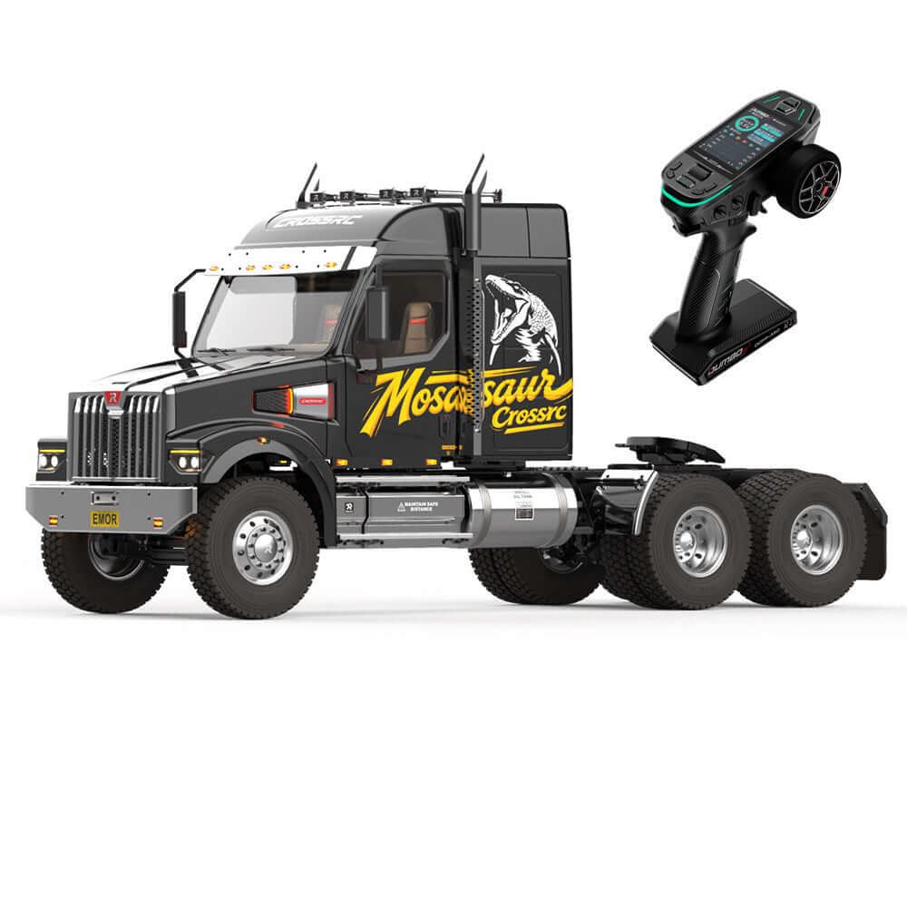CROSSRC EMOR 1/7 RC Heavy Truck Tractor – Electric Off-Road Crawler ARTR / RTR RTR Black Version RC Included - RC Crawler Truck | FUNYAT