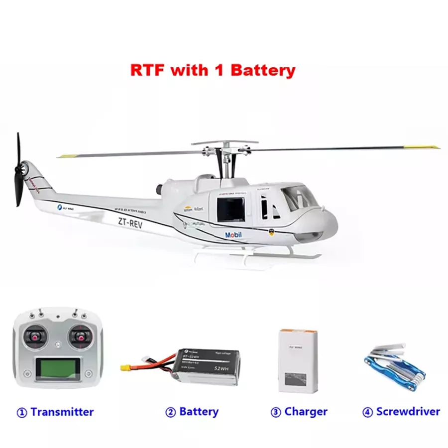 FLYWING UH1 Huey Helicopter V4 Upgrade Version 450L Class 6CH Brushless GPS Stabilized Altitude Hold RC Helicopter H1 Flight Controller